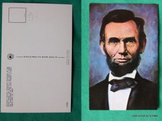 Abraham Abe Lincoln Portrait Picture Vintage Postcard