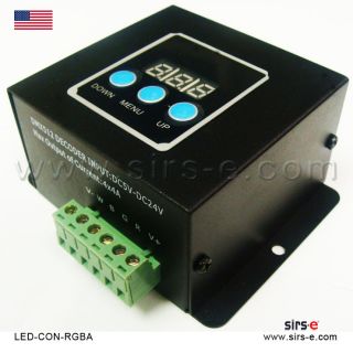   LED CON RGBA XLR DMX RGB LED Strips Controller 4 Channels   USA Dealer