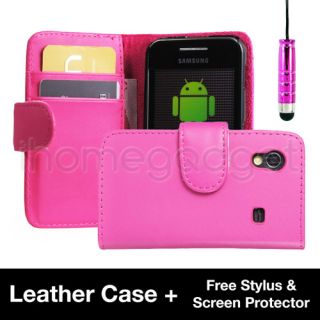 Leather Book Case For Samsung Galaxy ACE S5830 + Free Screen Protector 