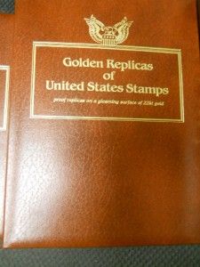 Golden Replicas of United States Postage Stamps Lot 0f 158 22 Karat 