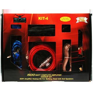 Red 4 Gauge 2000 Watt Amplifier Installation Kit Absolute Amp Wiring 