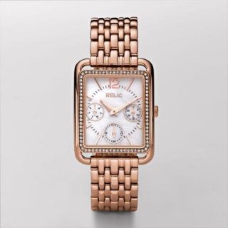 Relic by Fossil Addison Rose Gold Multifunction Chronograph Womens 