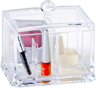   Acrylic My Essentials Dispenser Vanity Cosmetic Organizer Caddy