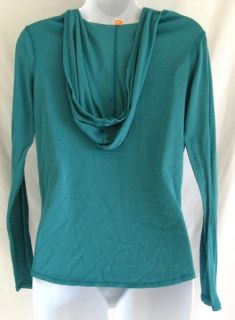 Lucy Activewear Teal Bluegreen L Textured Pattern L s Top Shirt Hoodie 