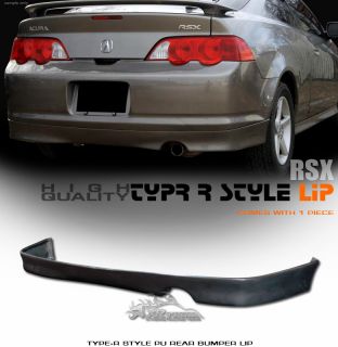 02 04 Acura RSX DC5 JDM Black T R Style PU Rear Bumper Lip Spoiler 