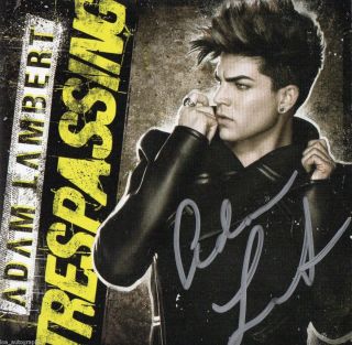 Adam Lambert Trespassing REAL hand SIGNED NEW CD American Idol
