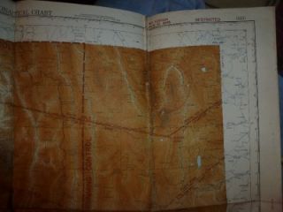 MAP WW2 AAF AERONAUTICAL CHART CBI 1945 CONFIDENTIAL YUNNAN LAKE ERH 