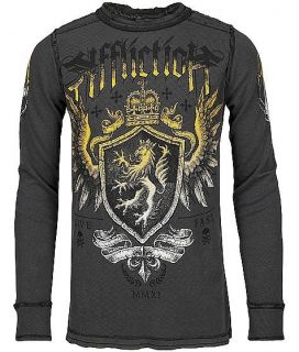Affliction Trompe Reversible Long Sleeve Thermal USA Made Live Fast 