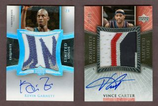 2004 Exquisite Kevin Garnett Patch Auto 3 Colors Limited Logos Awesome 