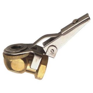 Locking Air Brass Tire Chuck Filler Tool with Clip