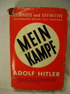 Mein Kampf Adolf Hitler 19th Impression Reynal Hitchcock 1941 w Dust 