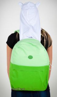 Adventure Time Jake Finn Hooded Backpack Book Bag Ears Hoodie Costume 
