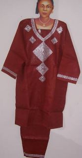 African Clothing Dashiki Kaftan 3 PC Ladies Pants Set