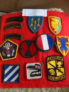 LOT OF 23 US ARMY ASSORTED RANGER AIRBORNE PATCHES SOME WERE IN 
