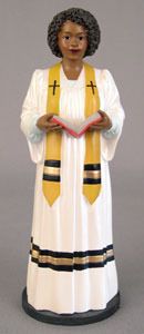 African American Figurine Church Female Preacher