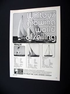 Whitby Alberg 30 Sailboat Yacht Boat 1971 Print Ad