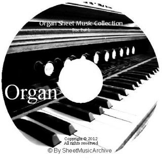 Huge Classical Organ Sheet Music Collection on DVD PDF Bach Brahms 
