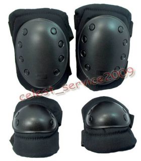 Tactical Airsoft Skateboard Paintball Knee Elbow Protective Pads Gear 