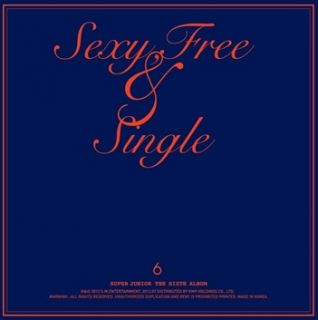 Pop Super Junior 6th Album Sexy Free Single Type B CD SUJU Poster 