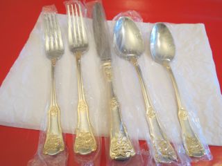 Royal Albert Old Country Roses Stainless 5pc Set s FreeShip New Place 