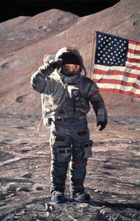 Alan Bean A FIRE TO BE LIGHTED giclee canvas Dave Scott #98/100