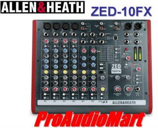 Allen Heath ZED 10FX Multi Purpose Mixer with Effects Processing New 