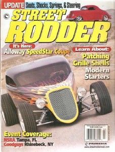 March 2000 Street Rodder Alloway Speedstar Coupe 39 Mercury Conv 