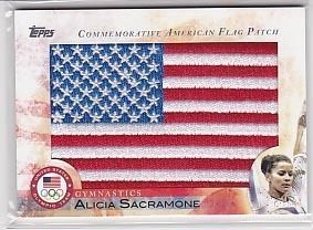 Alicia Sacramone 2012 Topps Olympics American Flag Patch Card FLP As 