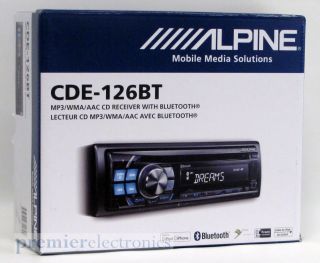 Alpine CDE 126BT in Dash CD  WMA aac Car Receiver