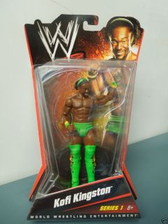 WWE WWF Wrestling Kofi Kingston Series 1 Action Figure NIP Mattel 