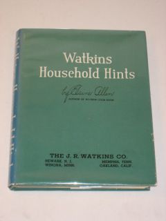 Allen WATKINS HOUSEHOLD HINTS J. R. Watkins 1941 HC/DJ