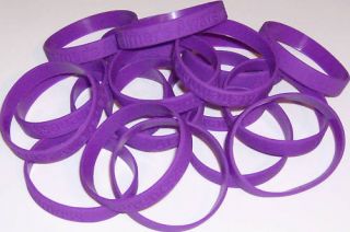 Purple ALZHEIMERS AWARENESS Silicone Bracelets ~
