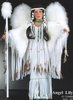 ANGEL LILY NATIVE AMERICAN INDIAN PORCELAIN TIMELESS DOLL NEW
