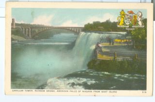 Carillon Tower Rainbow Bridge American Falls of Niagara Patriotic F H 