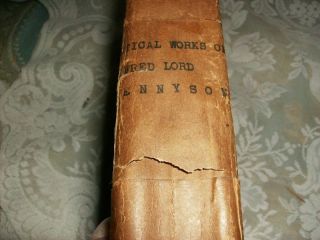 Poetical Works Alfred Lord Tennyson Antique 1900 Hard Cover Book Illus 