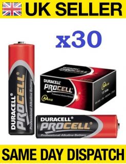 30 duracell aa procell alkaline battery batteries