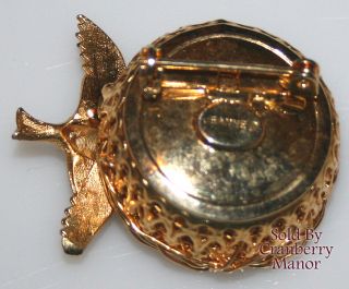 vintage jewelry by jeanne faux pearl bird s nest brooch description 
