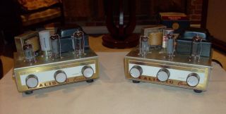 Vintage Pair Realistic Carnival Tube Amps Nice Condition New Caps Make 