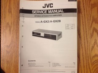 service manual for JVC Stereo integrated amplifier A GX2 GX2B
