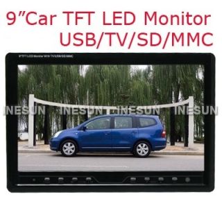   LCD Monitor Car Back up Camera Rear View System Support Analog TV USB
