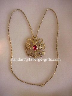   Anastasia Russian Imperial Romanov Royal Coat of Arms Necklace