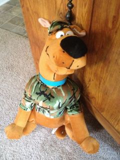 Scooby Doo Military Camouflage Stuffed Plush Animal Approx 24 Inches 