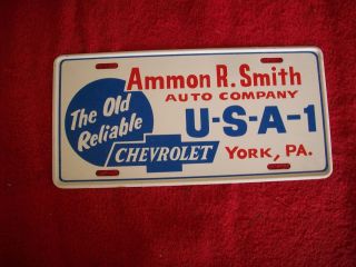 Vintage Ammon R Smith The Old Reliable U S A 1 York PA Chevy dealer 