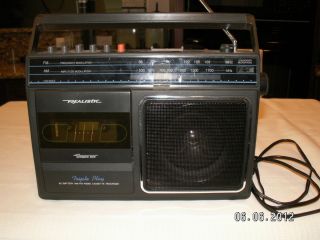 Realistic Am FM AC Battery Radio Cassette Recorder