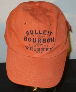Bulleit Burbon Frontier Whiskey logoed Golf Baseball Hat WITH SIDE 