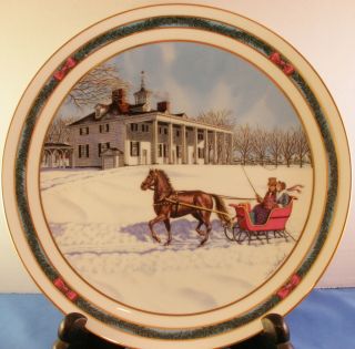 Royal Windsor Ed Plate Jingle Bells A Sleigh Ride at Mount Vernon 