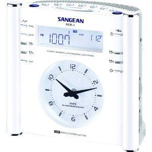 Sangean AM FM Atomic Digital Analog Clock Radio Buzzer Sleep Wake 