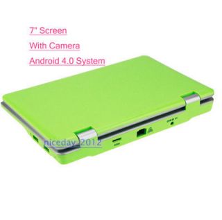 New 7 Mini Android 4 0 Netbook Laptop Notebook with Camera WiFi Via 