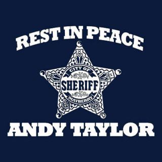 REST IN PEACE SHERIFF ANDY TAYLOR mayberry griffith fan SCREEN PRINT 