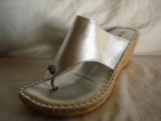 Andre Assous Annette Womens 7 Silver Sandals Espadrilles